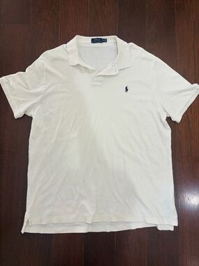 Polo by Ralph Lauren White Polo with Navy Pony Logo